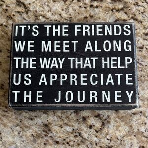 Inspirational Black and White Quote Plaque